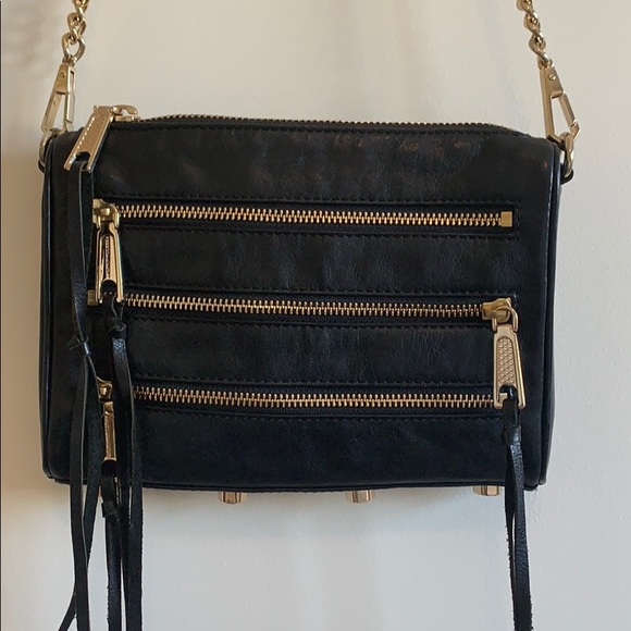 Rebecca Minkoff black mini Mac 5 Zip Crossbody bag - Picture 1 of 8